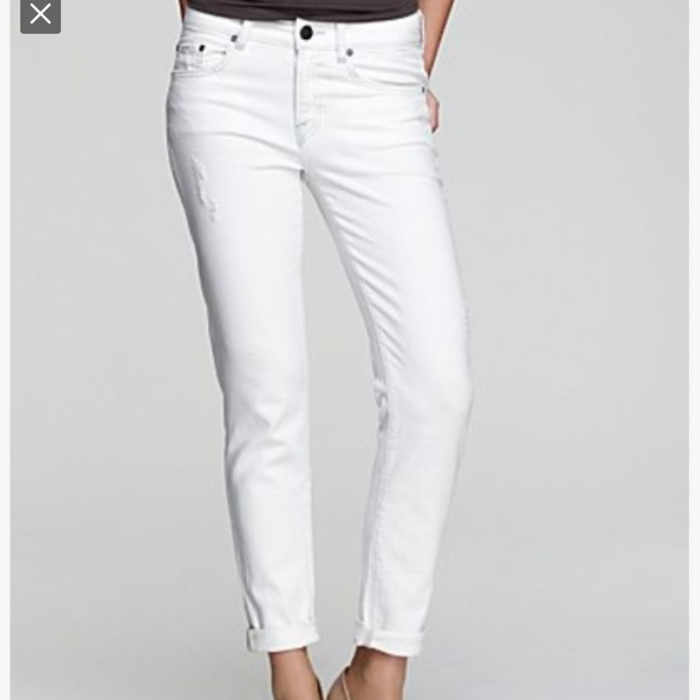 Vince 5 Pkt Rolled White Jeans